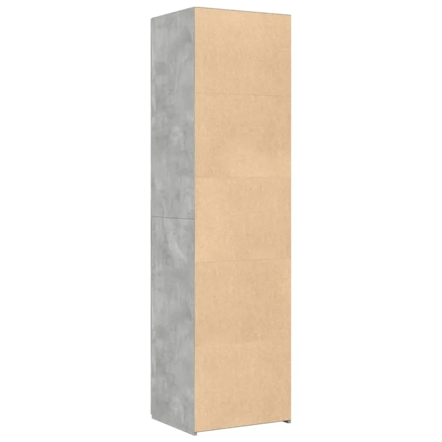 Buffet haut gris béton 50x42,5x185 cm bois d'ingénierie - 4