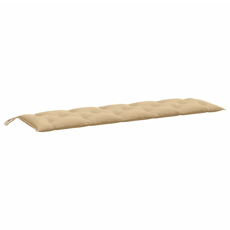 Coussin de banc de jardin beige mélangé 180x50x7 cm tissu - 2