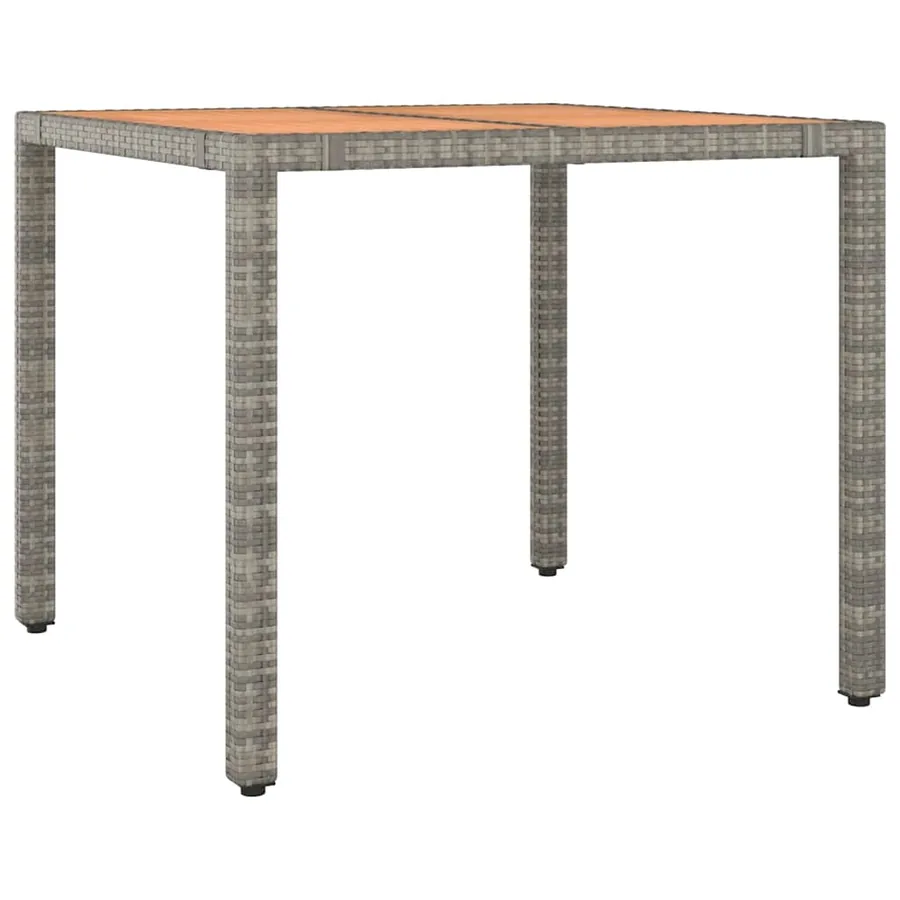 Ensemble de bistro de jardin 3 pcs coussins gris poly rotin - 3