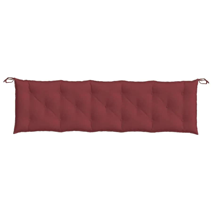 Coussin de banc de jardin rouge bordeaux mélangé tissu - 4