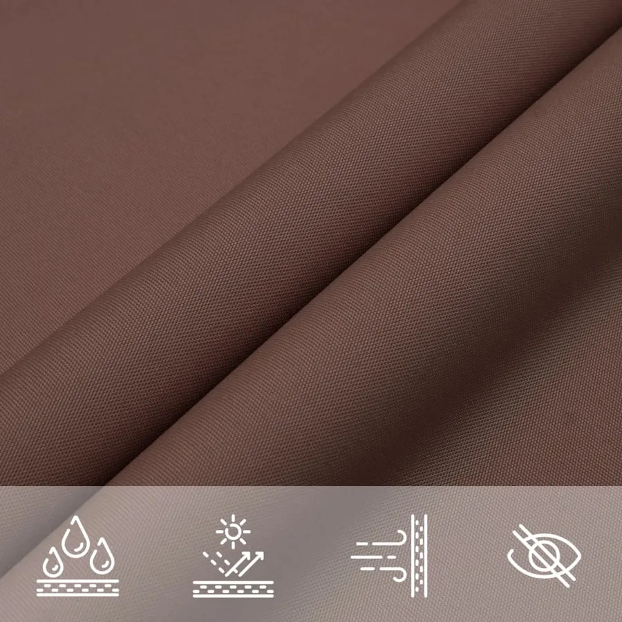 Voile de parasol tissu oxford rectangulaire 6x8 m marron - 7