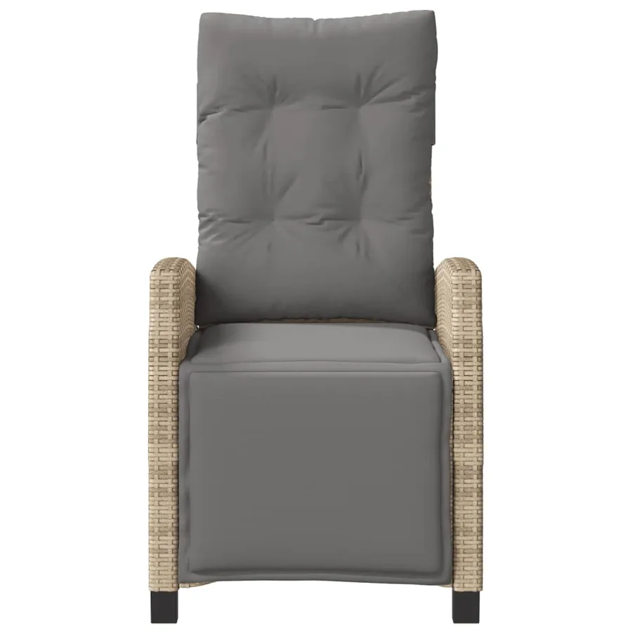 Chaises inclinables de jardin lot de 2 avec repose-pied rotin - 5