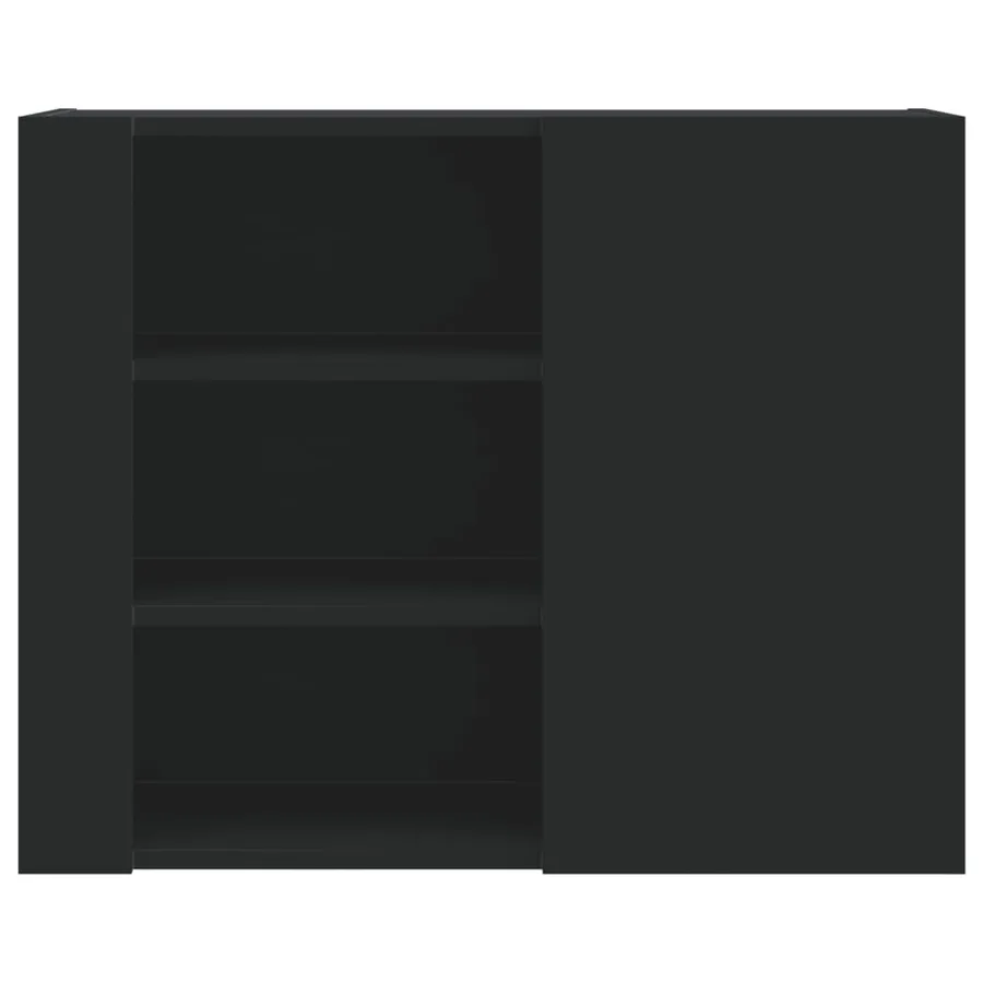 Armoire murale noir 75x35x60 cm bois d'ingénierie - 4