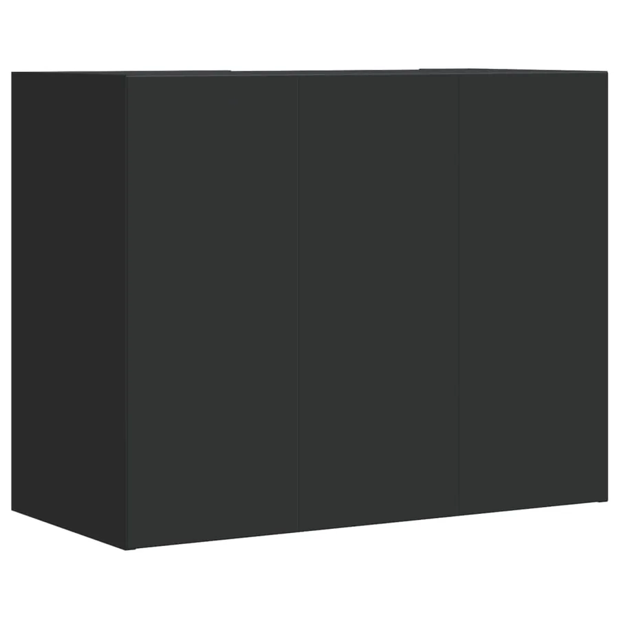 Armoire murale noir 75x35x60 cm bois d'ingénierie - 6