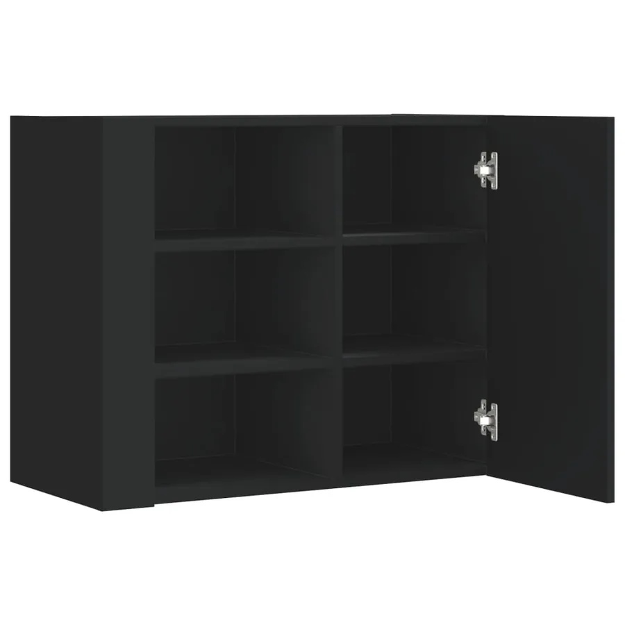 Armoire murale noir 75x35x60 cm bois d'ingénierie - 7