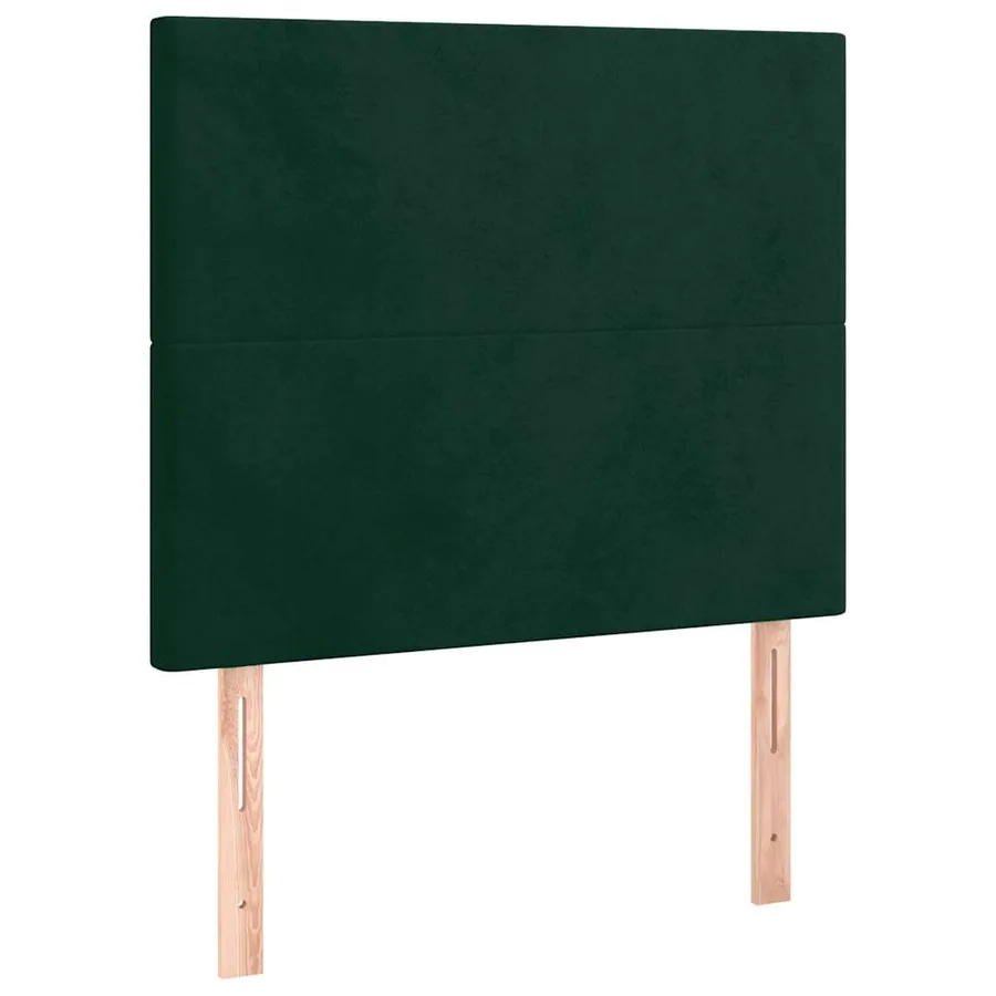 Tête de lit à LED Vert foncé 80x5x118/128 cm Velours - 4
