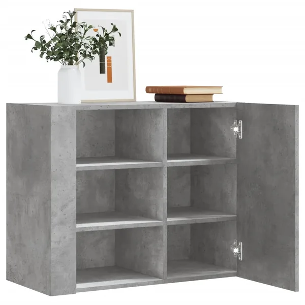 Armoire murale gris béton 75x35x60 cm bois d'ingénierie