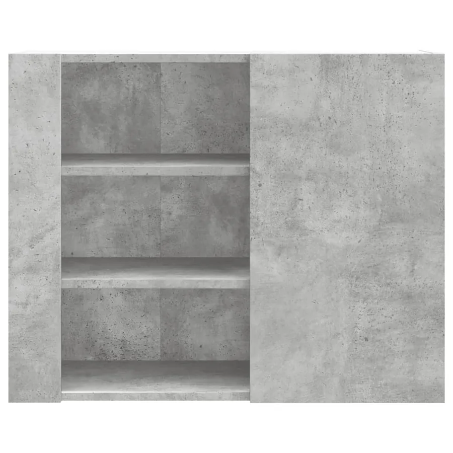 Armoire murale gris béton 75x35x60 cm bois d'ingénierie - 4