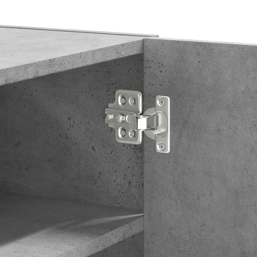 Armoire murale gris béton 75x35x60 cm bois d'ingénierie - 9