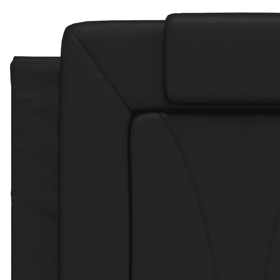 Coussin de tête de lit Viana noir 140 cm similicuir - 8
