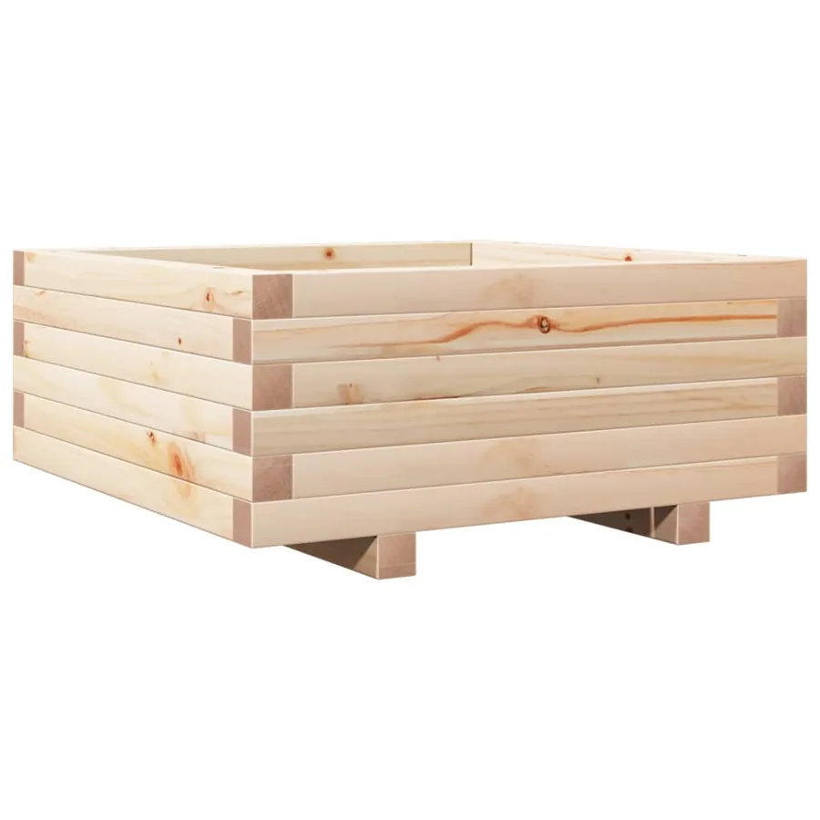 Jardinière 60x60x26,5 cm bois de pin massif - 2