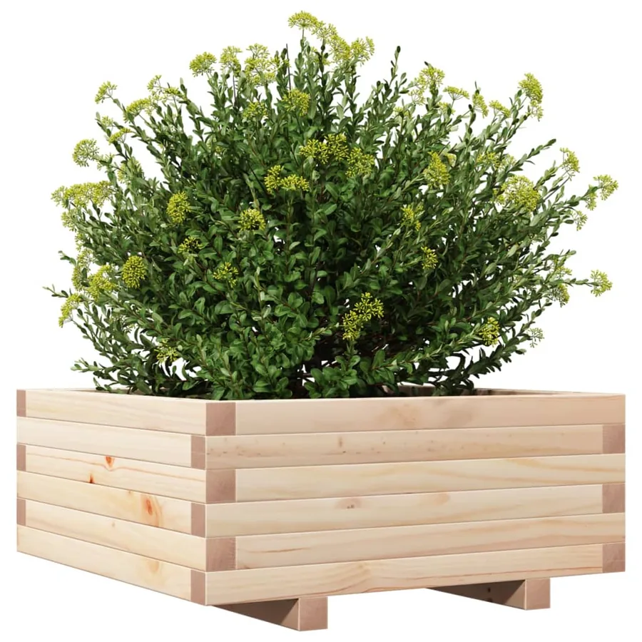 Jardinière 60x60x26,5 cm bois de pin massif - 4