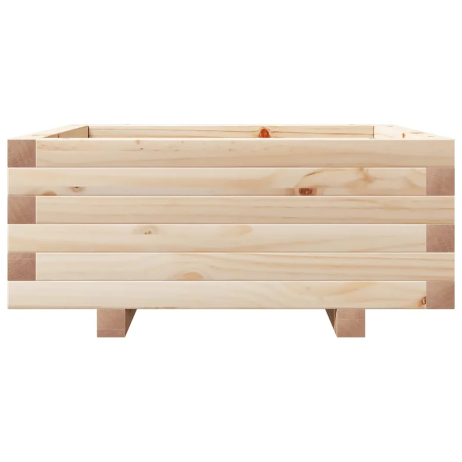 Jardinière 60x60x26,5 cm bois de pin massif - 5