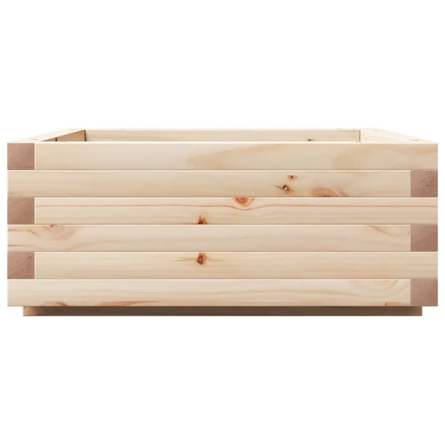 Jardinière 60x60x26,5 cm bois de pin massif - 6