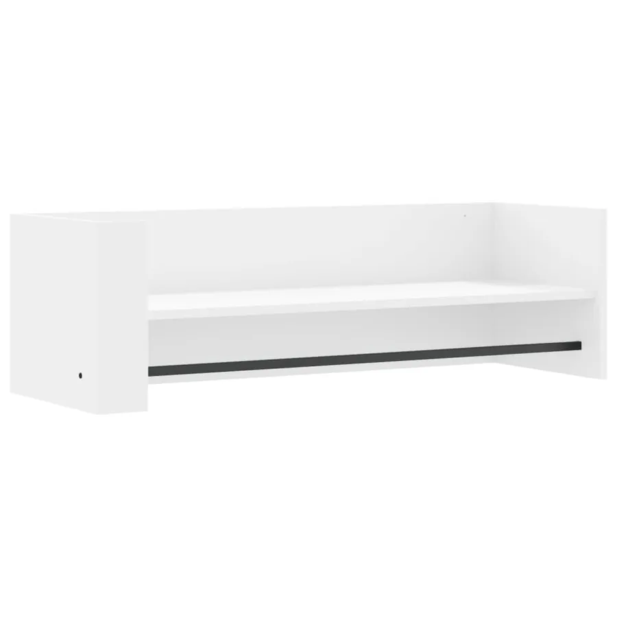 Étagère murale blanc 100x35x30,5 cm bois d'ingénierie - 2