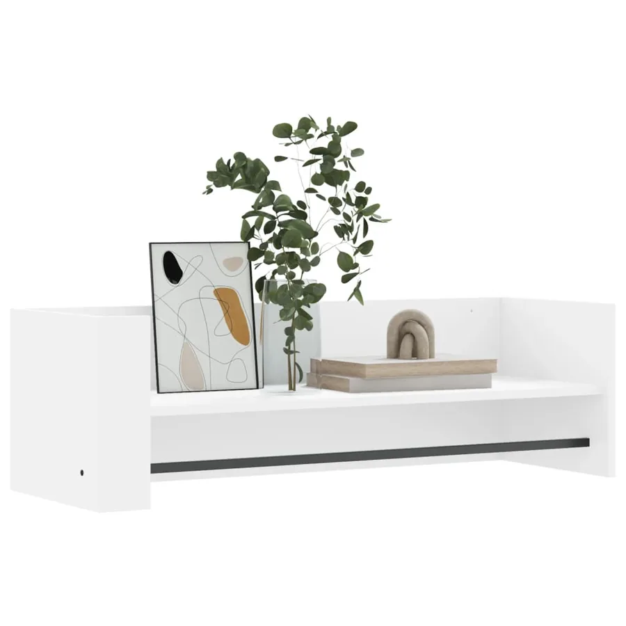 Étagère murale blanc 100x35x30,5 cm bois d'ingénierie - 3
