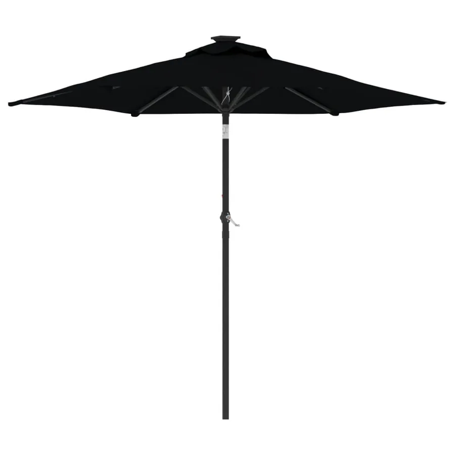 Parasol de jardin avec mât en acier noir 225x225x212 cm - 2