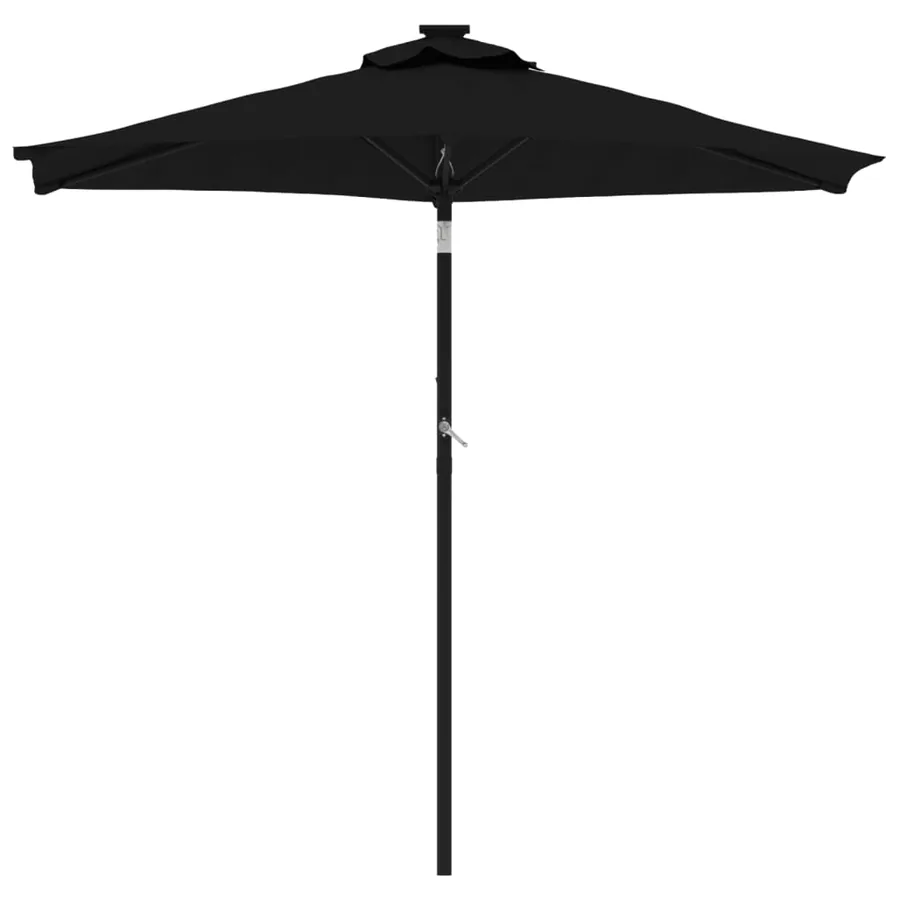 Parasol de jardin avec mât en acier noir 225x225x212 cm - 3