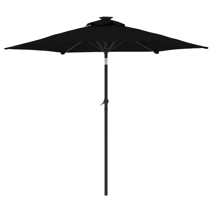 Parasol de jardin avec mât en acier noir 225x225x212 cm - 5