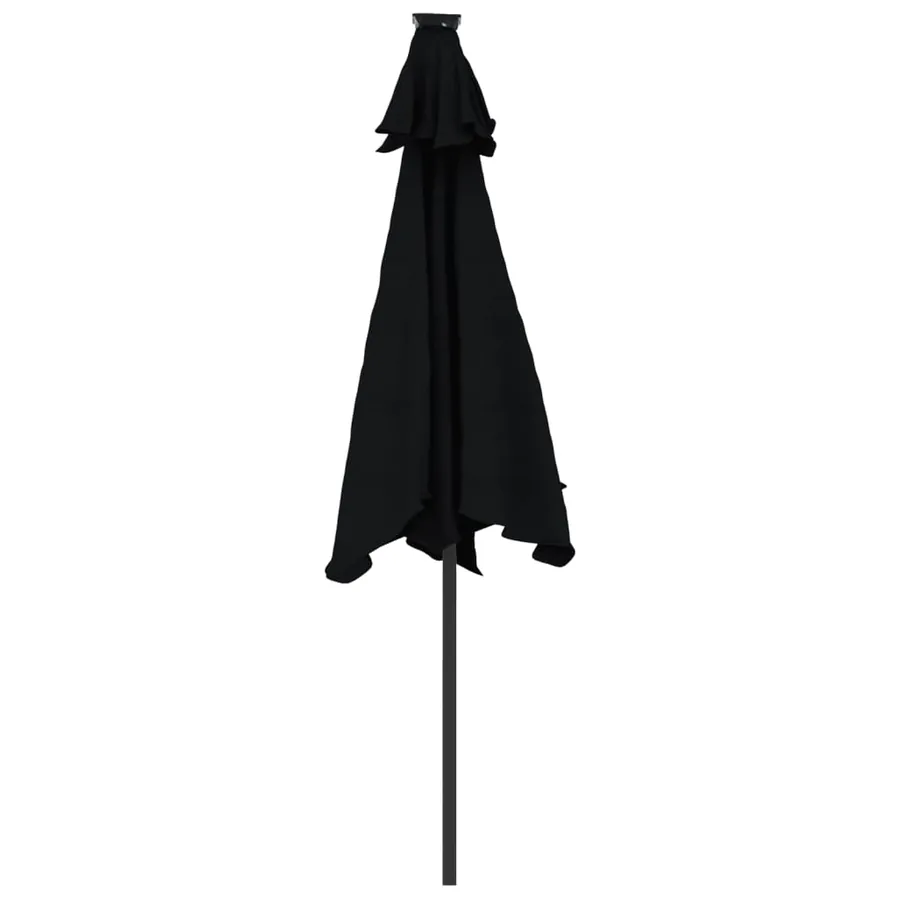 Parasol de jardin avec mât en acier noir 225x225x212 cm - 6