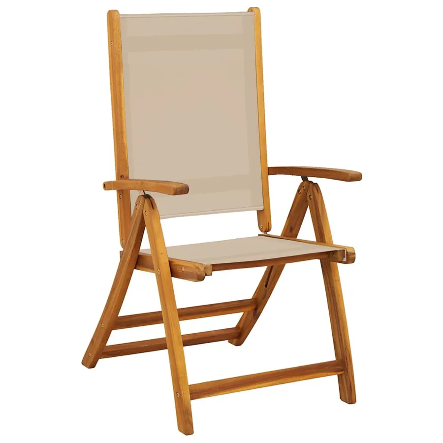 Ensemble à Manger de jardin 7pcs bois d'acacia solide textilène - 4