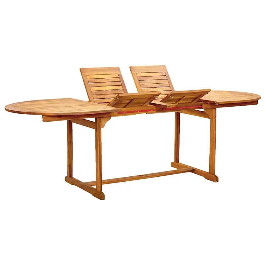 Ensemble à Manger de jardin 7pcs bois d'acacia solide textilène - 5