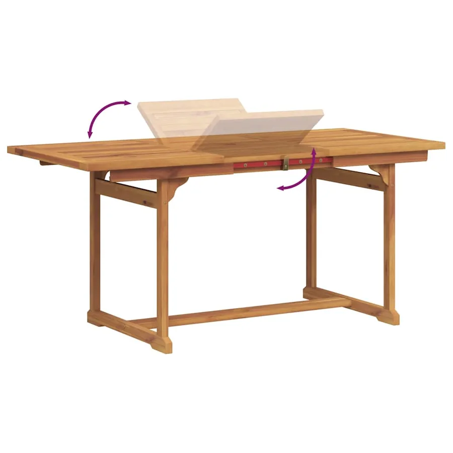 Ensemble à manger de jardin 5pcs bois d'acacia solide textilène - 6