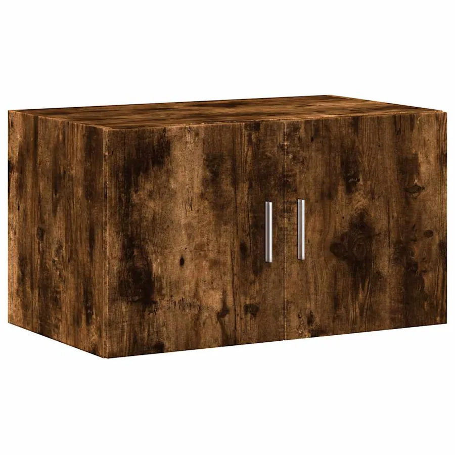 Armoire de rangement chêne fumé 70x42,5x225cm bois d'ingénierie - 5