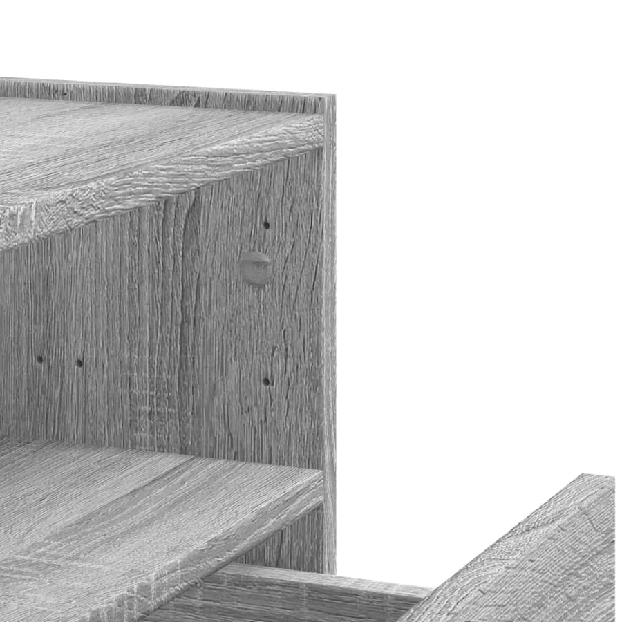 Tables de chevet murales 2 pcs sonoma gris 45x30x35 cm - 10