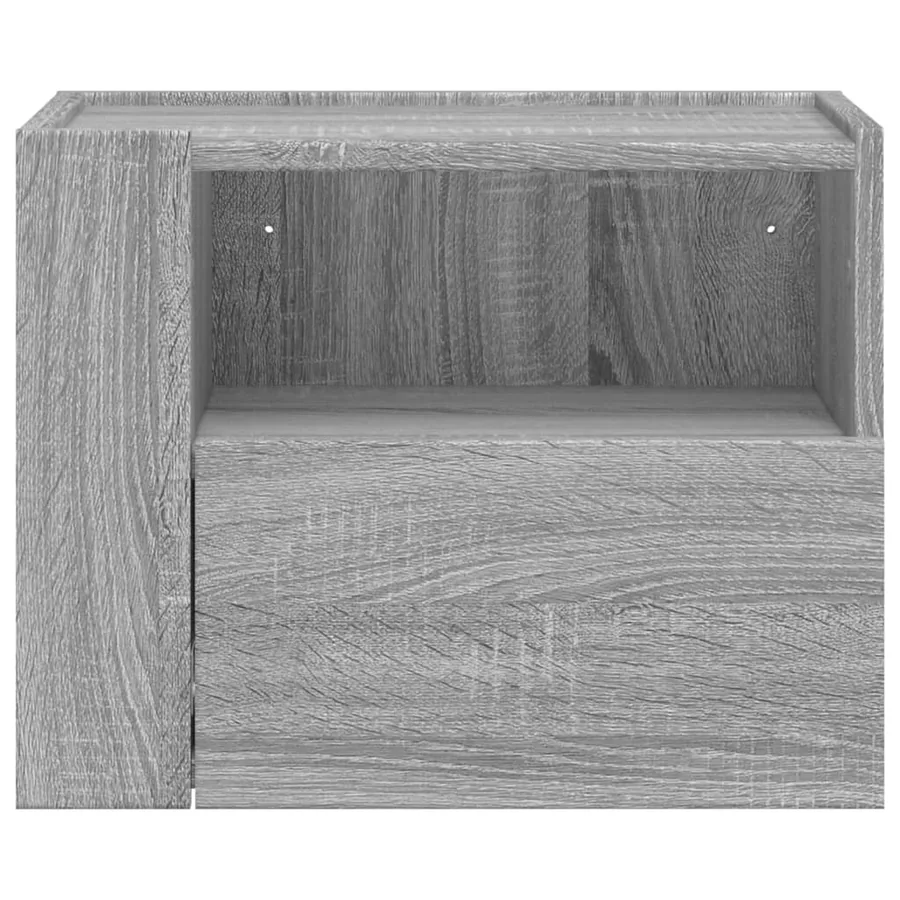 Tables de chevet murales 2 pcs sonoma gris 45x30x35 cm - 4