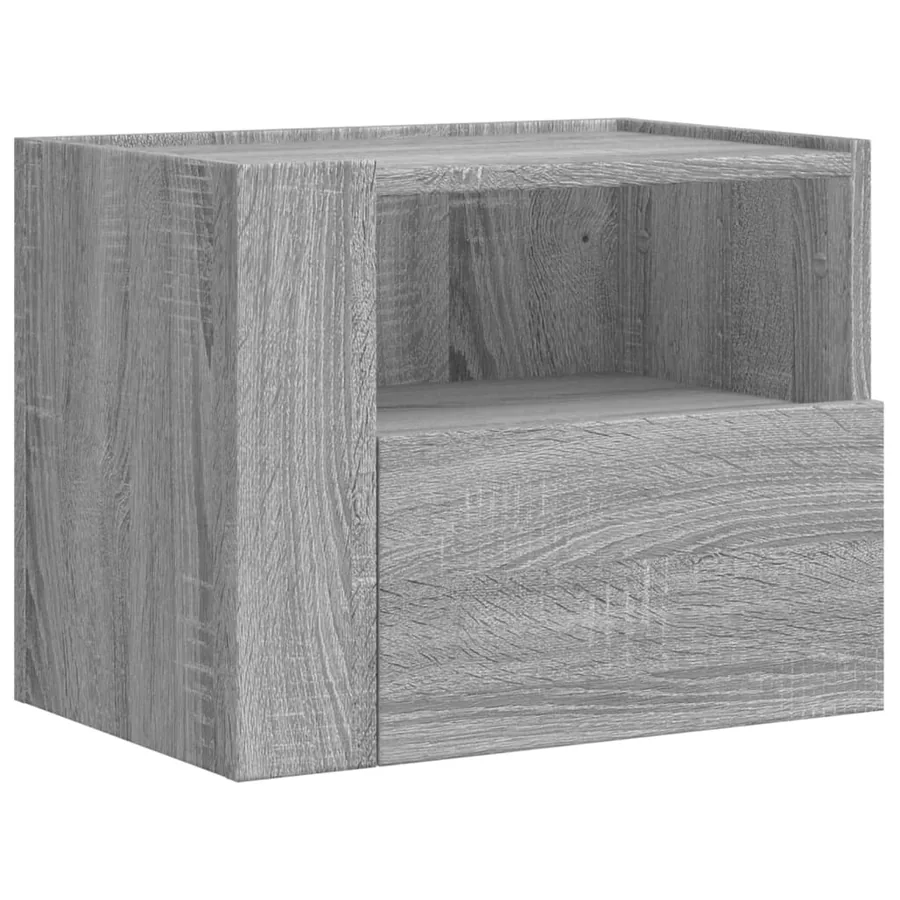 Tables de chevet murales 2 pcs sonoma gris 45x30x35 cm - 5