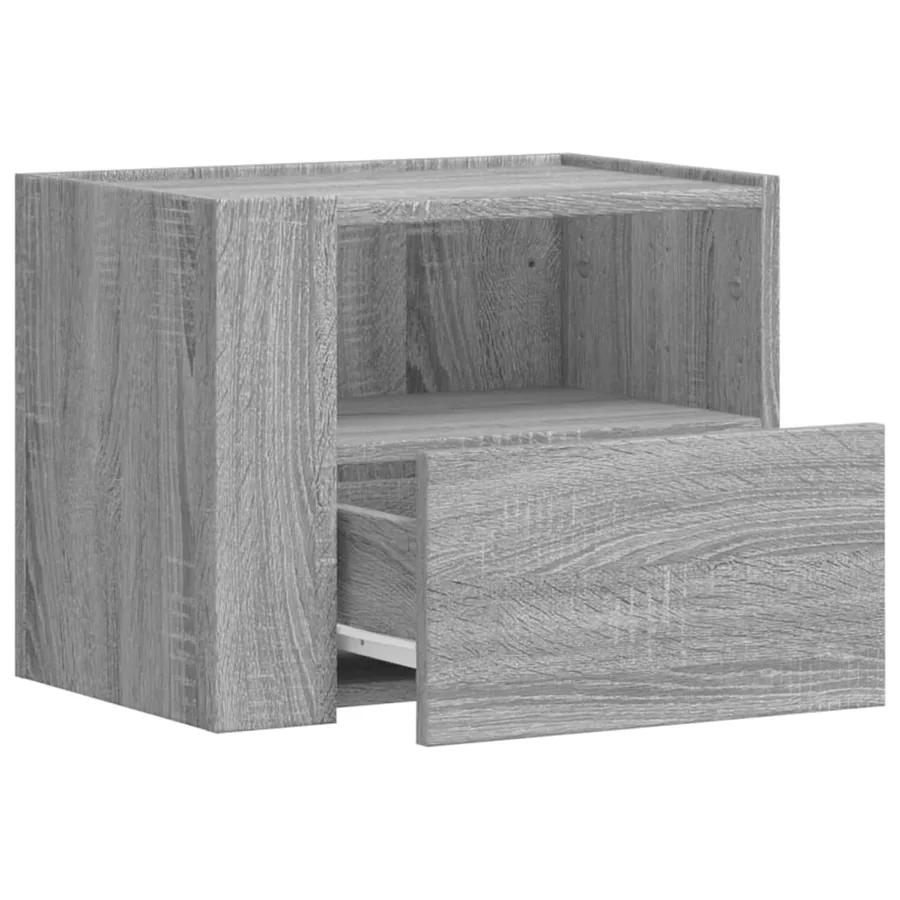 Tables de chevet murales 2 pcs sonoma gris 45x30x35 cm - 8