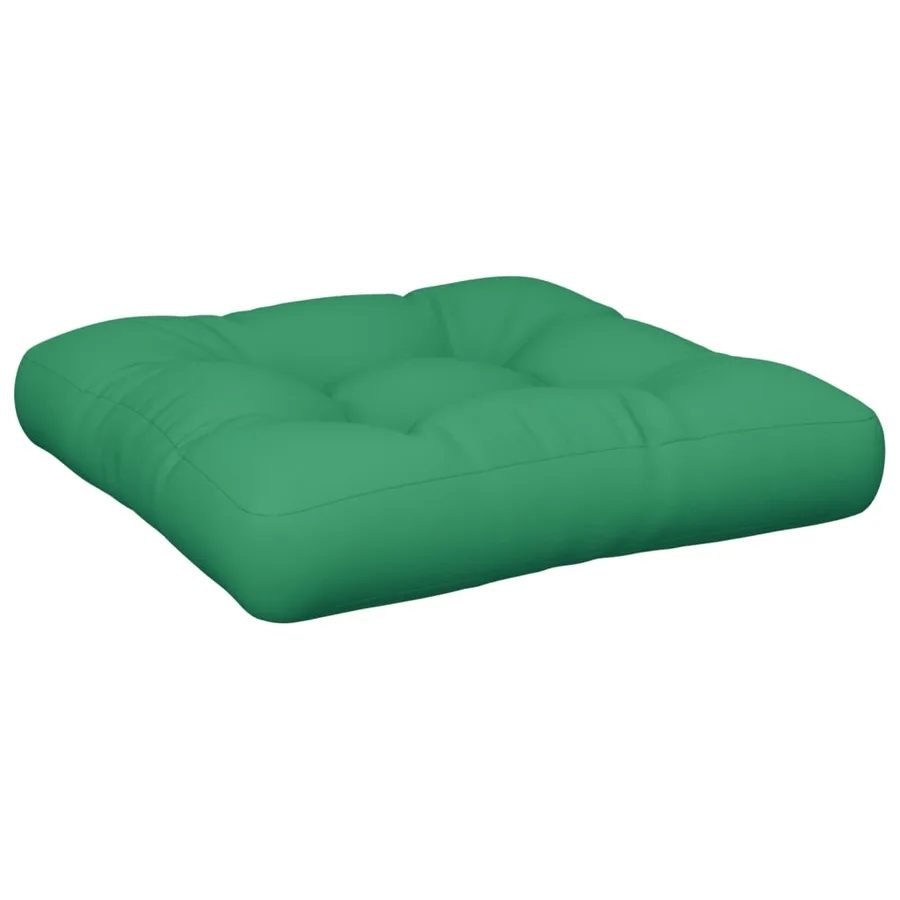 Coussin de palette vert 60x60x12 cm tissu - 2