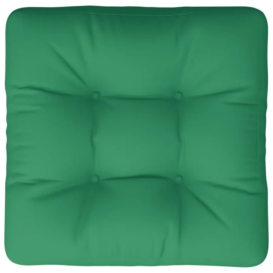 Coussin de palette vert 60x60x12 cm tissu - 6
