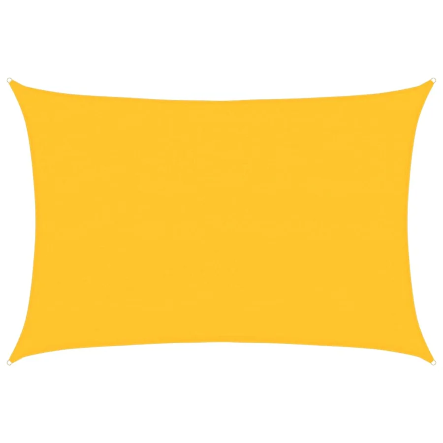 Voile d'ombrage 160 g/m² rectangulaire jaune 4x5 m PEHD - 2