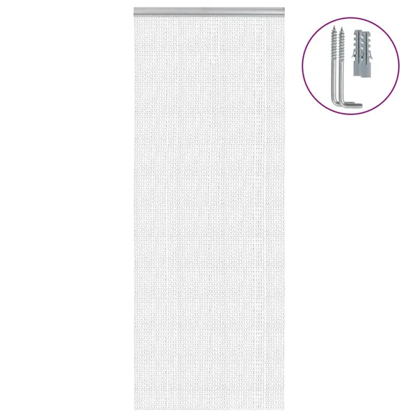 Moustiquaire de porte à chaîne 80x221 cm aluminium