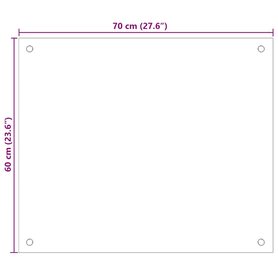 Dosserets de cuisine 2 pcs noir 70x60 cm verre trempé - 10