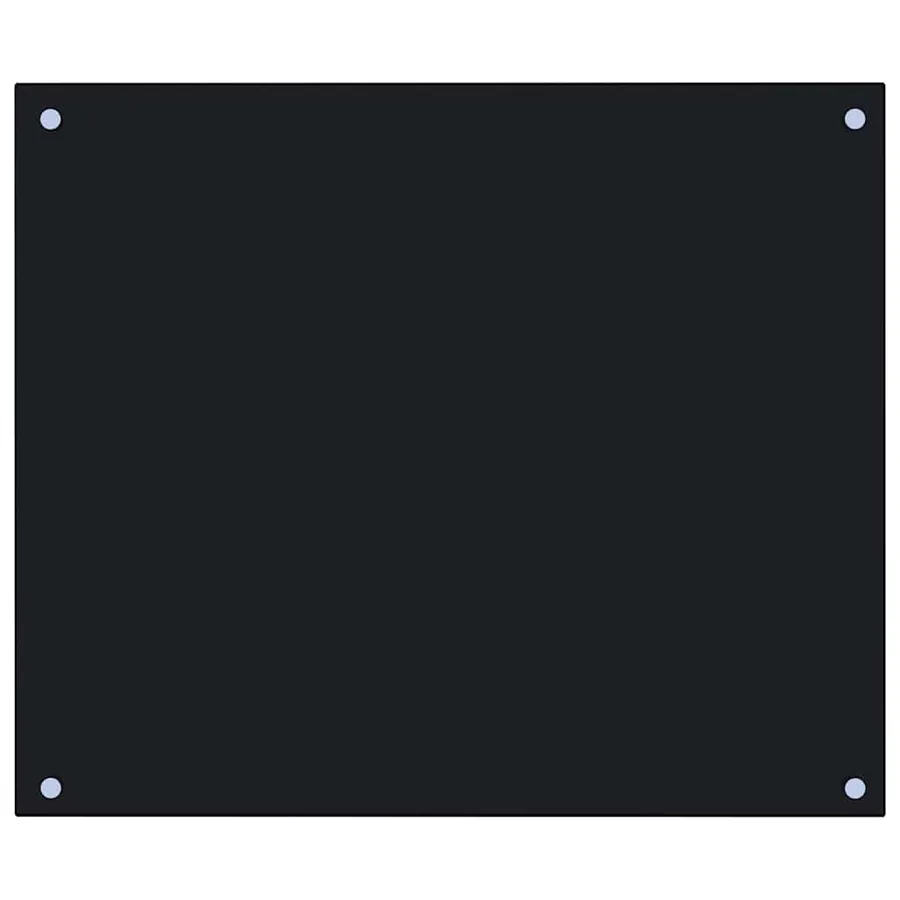 Dosserets de cuisine 2 pcs noir 70x60 cm verre trempé - 4