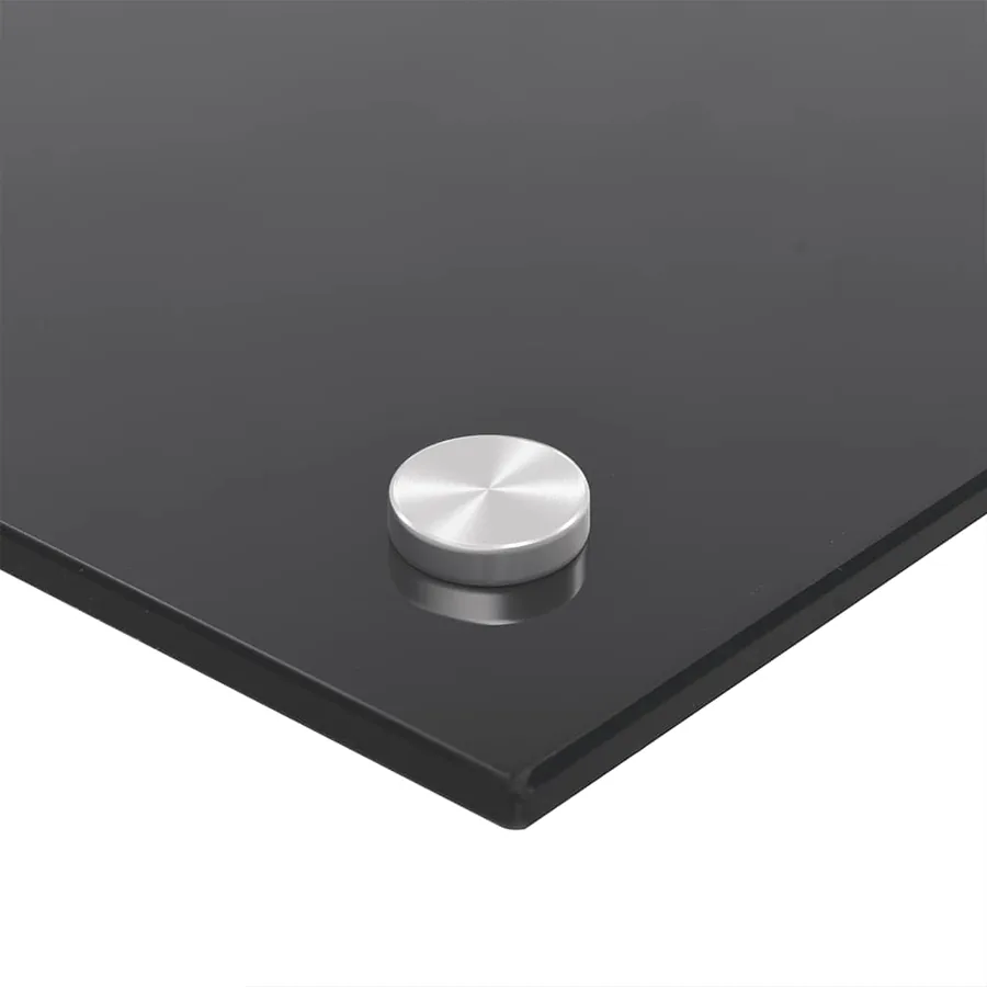Dosserets de cuisine 2 pcs noir 70x60 cm verre trempé - 9