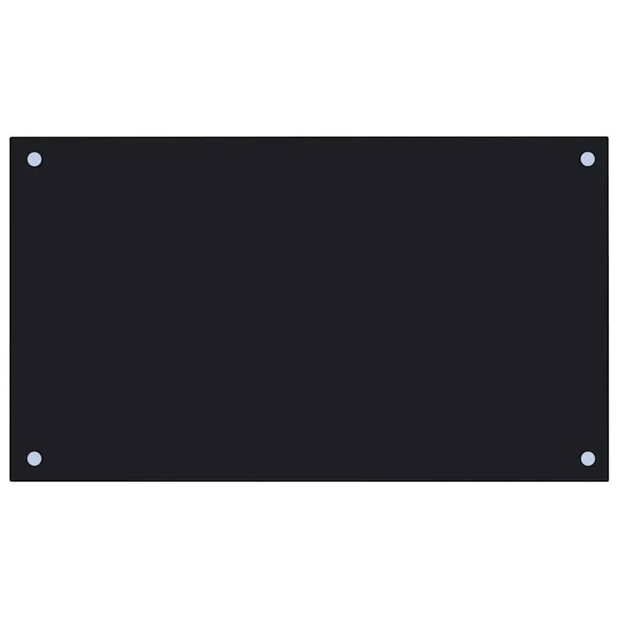 Dosserets de cuisine 2 pcs noir 70x40 cm verre trempé - 4