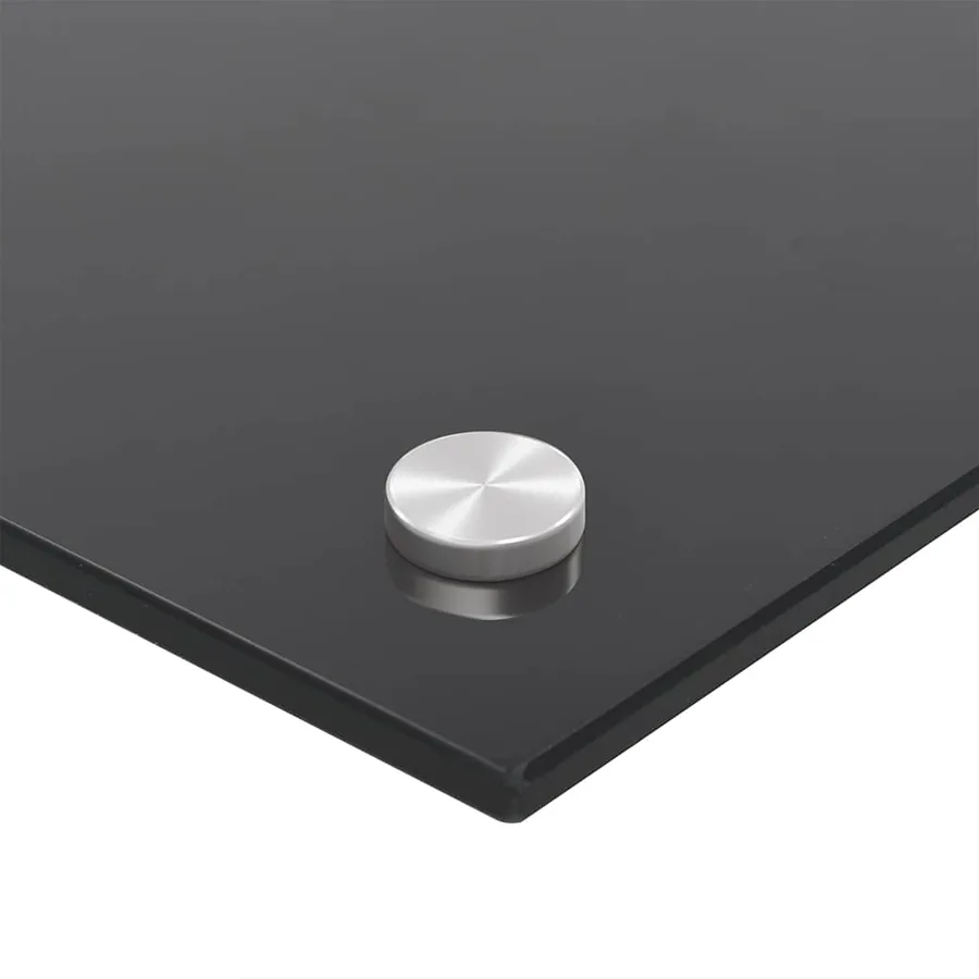Dosserets de cuisine 2 pcs noir 70x40 cm verre trempé - 9