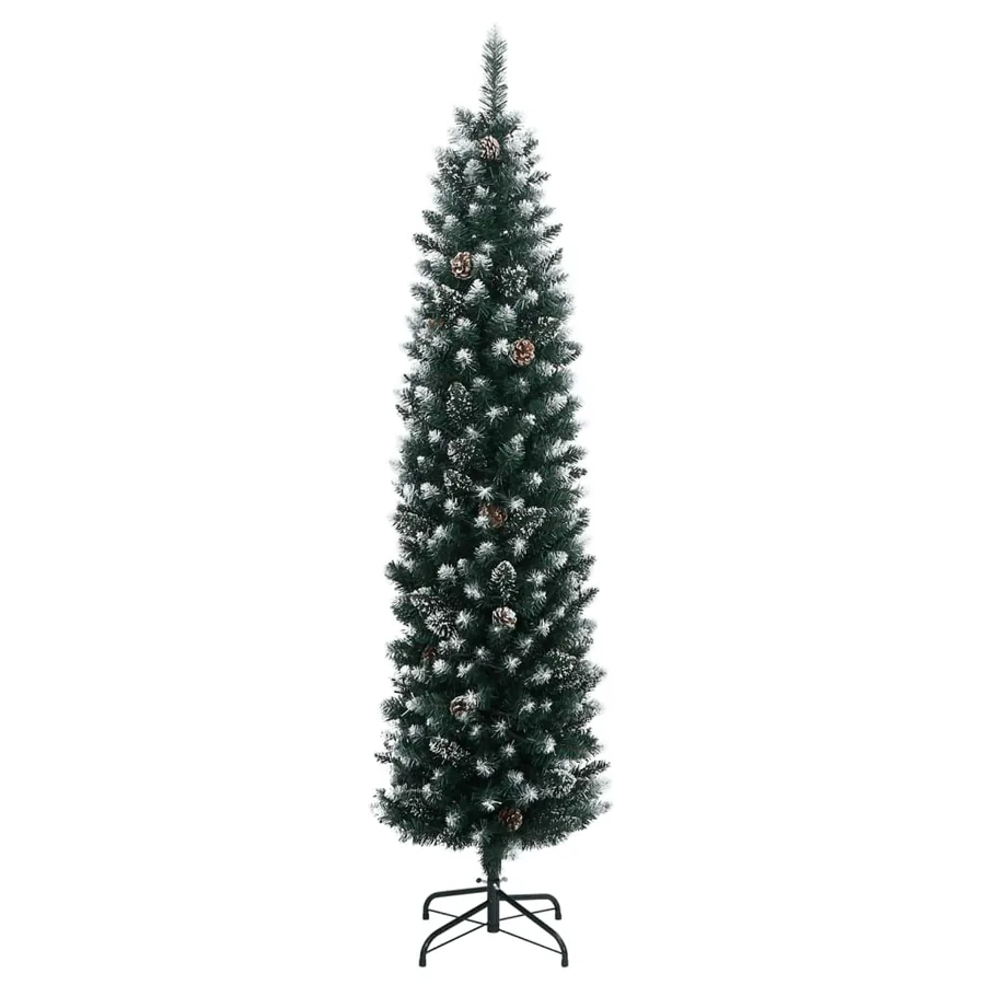 Sapin de Noël artificiel mince 300 LED 210 cm - 2