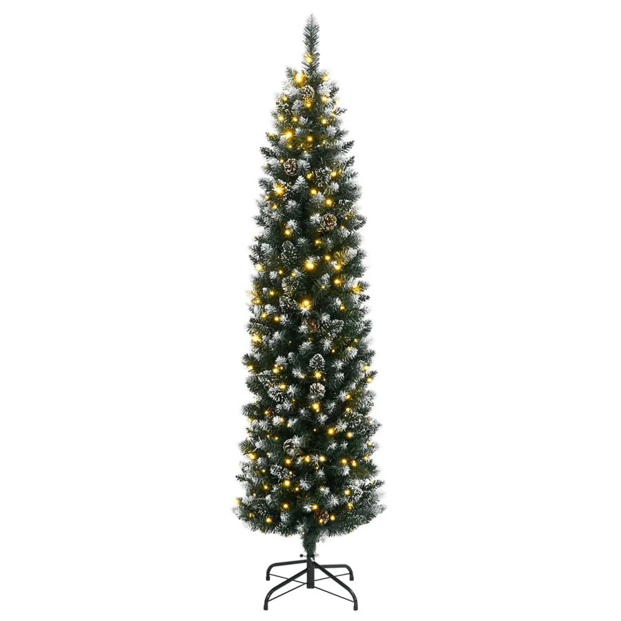 Sapin de Noël artificiel mince 300 LED 210 cm - 3