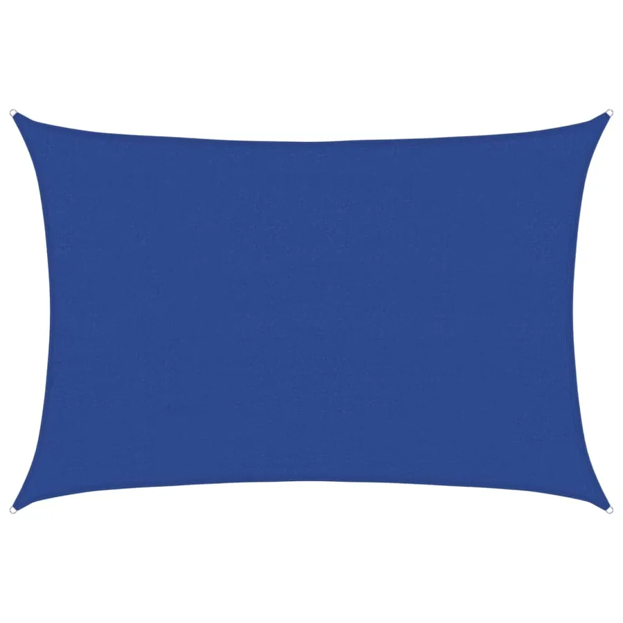 Voile d'ombrage 160 g/m² rectangulaire bleu 4x6 m PEHD - 2