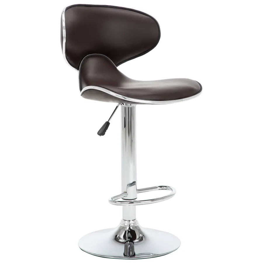 Tabourets de bar 2 pcs marron similicuir - 3