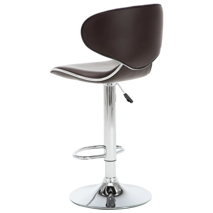Tabourets de bar 2 pcs marron similicuir - 6