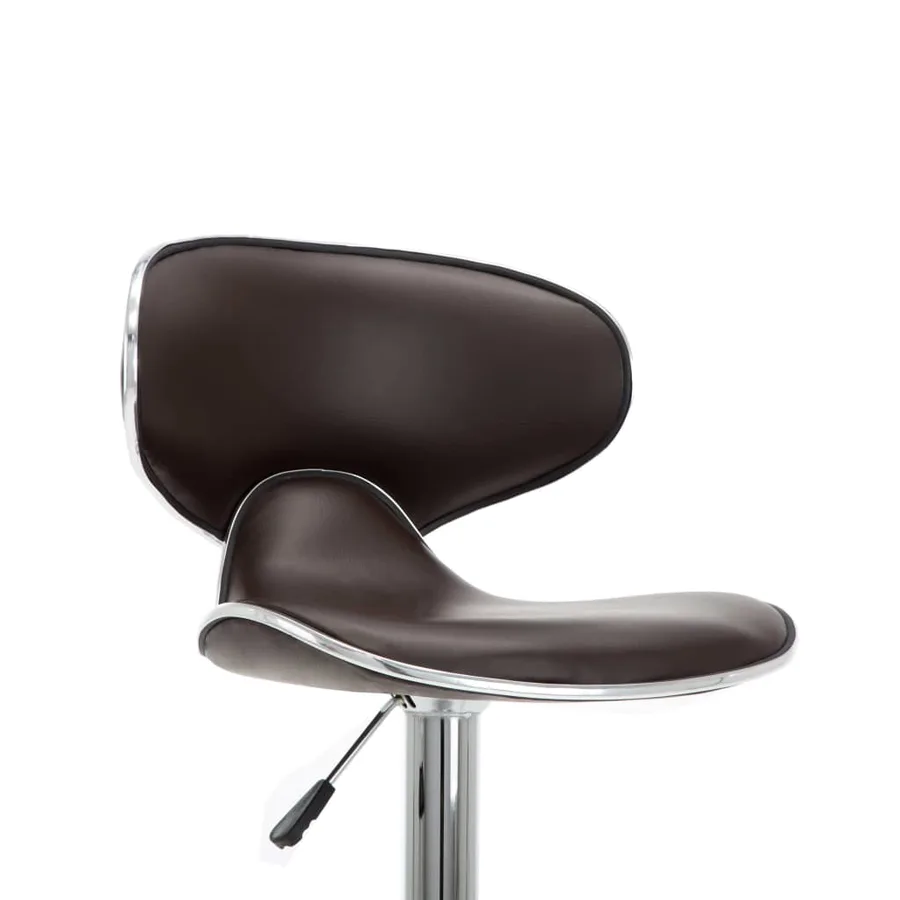 Tabourets de bar 2 pcs marron similicuir - 7