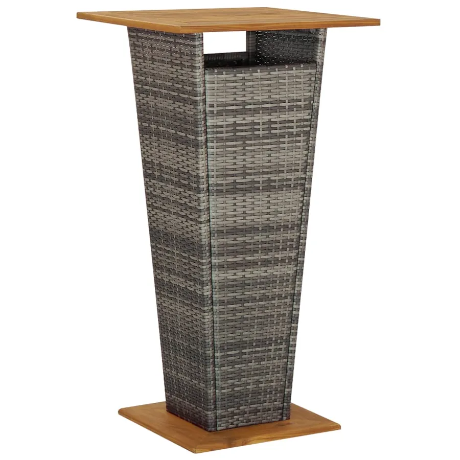 Ensemble de bar de jardin 3 pcs et coussins gris résine tressée - 5