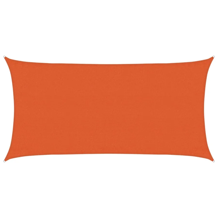 Voile d'ombrage 160 g/m² rectangulaire orange 3x6 m PEHD - 2