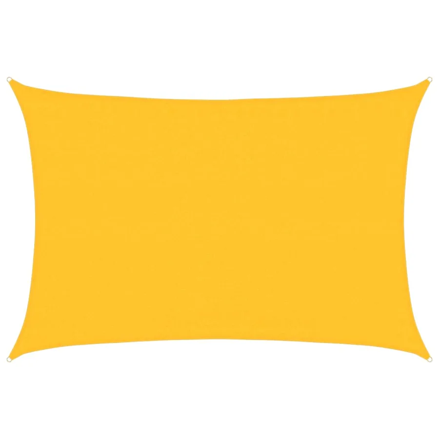 Voile d'ombrage 160g/m² rectangulaire jaune 3,5x4,5 m PEHD - 2